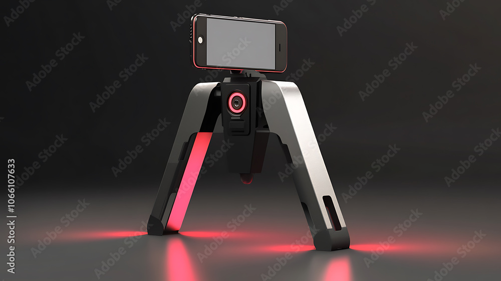 Poster Smartphone tripod, a device designed to secure a smartphone, functioning as a static stabilizer and holder