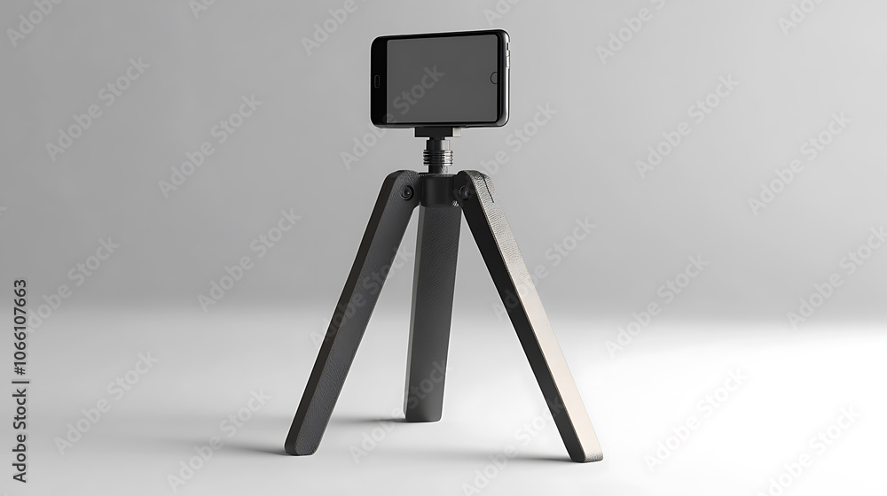 Poster Smartphone tripod, a device designed to secure a smartphone, functioning as a static stabilizer and holder