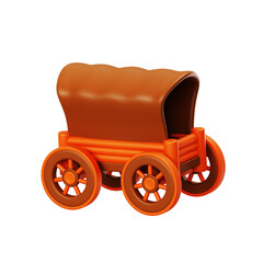 Wagon  for thanksgiving 3D Icon