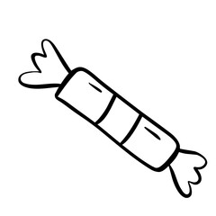 Sweets candies doodle outline