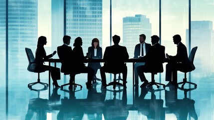 Obraz premium Business professionals meeting to discuss new projects and ideas. Illustrations