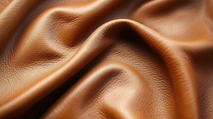 old Brown leather, closeup view of material texture, can be used as background