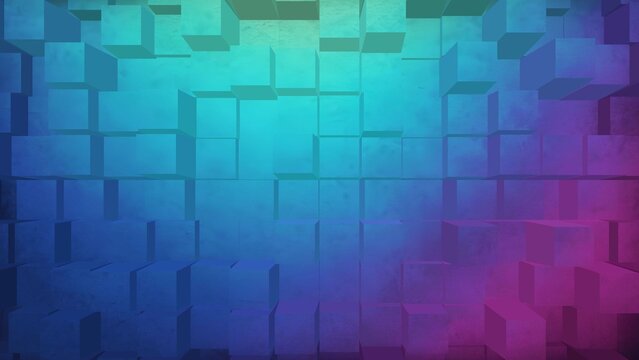 Cube grainy pastel color gradient background, vibrant poster noise extrude texture banner, cover header backdrop design