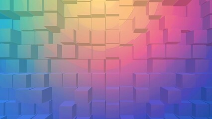 Fototapeta premium Cube extrude grainy gradient background pastel noise texture poster backdrop banner design, copy space