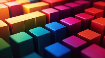 Obraz premium Personal development goals, vibrant charts, sleek setup, motivational atmosphere