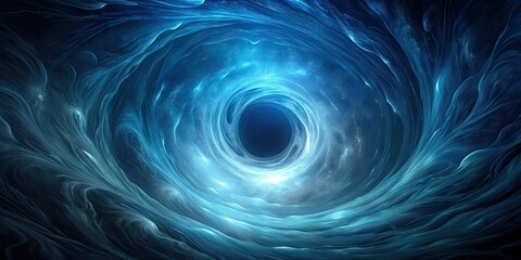 Dark, mysterious abyss featuring deep blue colors and swirling patterns, abyss, deep, dark, mysterious, underwater, ocean