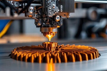 3D printer creating a part in a hackerspace, symbolizing the hands-on approach to DIY tech