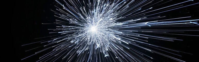 Obraz premium 5d particle, poster, Internet background, business, bending, technology, computer, connection, simplicity, starry sky, modern, point light, sky, skyline, creativity, data concept, big data image, tech