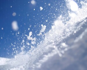 Obraz premium Winter ski vacation, vibrant snow, dynamic energy, high-energy atmosphere