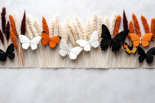 Clean graphic of wild grasses and butterflies, symbolizing the simplicity of natural ecosystems