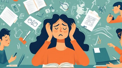 Stress management workshops teaching individuals how to cope with lifeâ€™s pressures. Illustrations