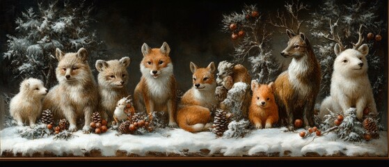 Adorable Puppies on a Winter's Day