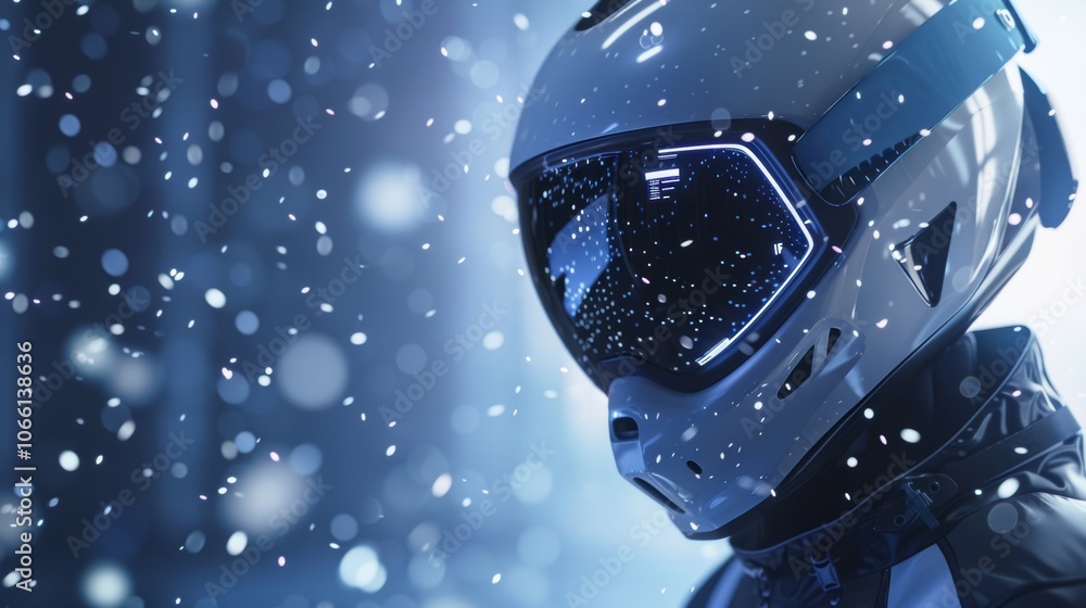 Poster a ski helmet with sensors that monitor speed acceleration and gforce during a run all transmitted wi