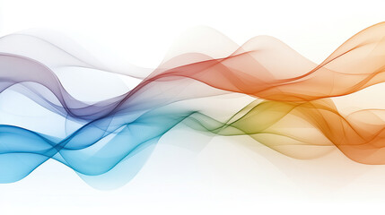Obraz premium Elegant digital abstract background depicting flowing waves in vibrant colors. smooth transitions between blue, green, orange, and red create dynamic visual experience