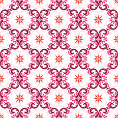 Fototapeta premium Aztec Inspired Baroque Damask Seamless Textile Vector Pattern