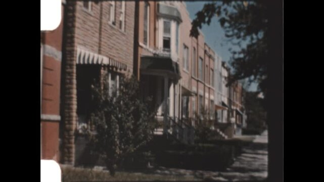 Suburban Chicago Street 1959 - Looking down a suburban street in a Chicago neighborhood in 1959.