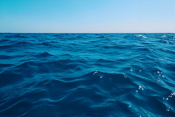 Fototapeta premium Blue Ocean Waves, Water, Sea, Nature, Background, Texture