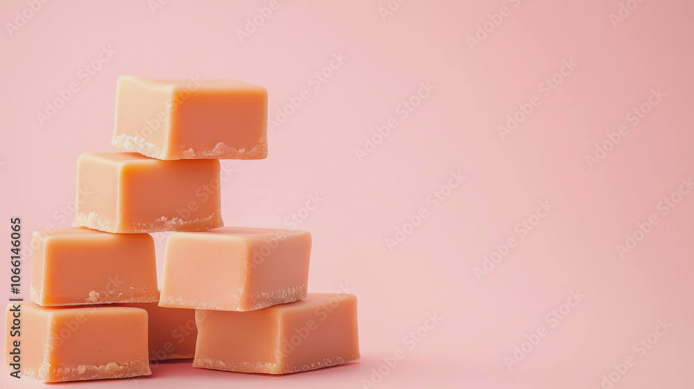 Poster soft fudge bars on smooth gradient background