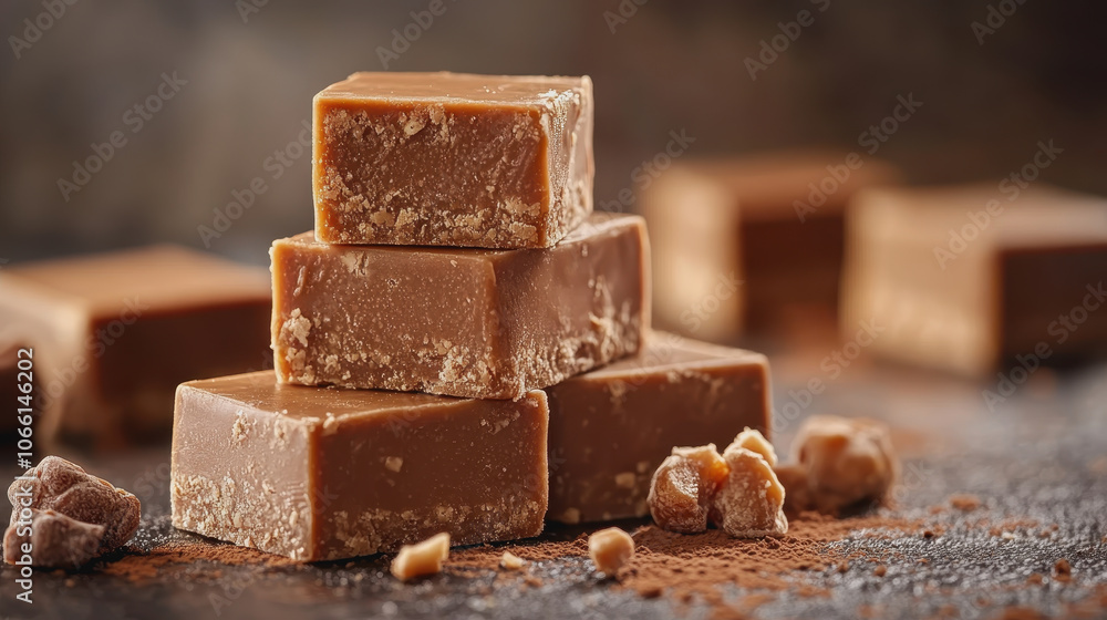 Poster fudge bars on smooth gradient background