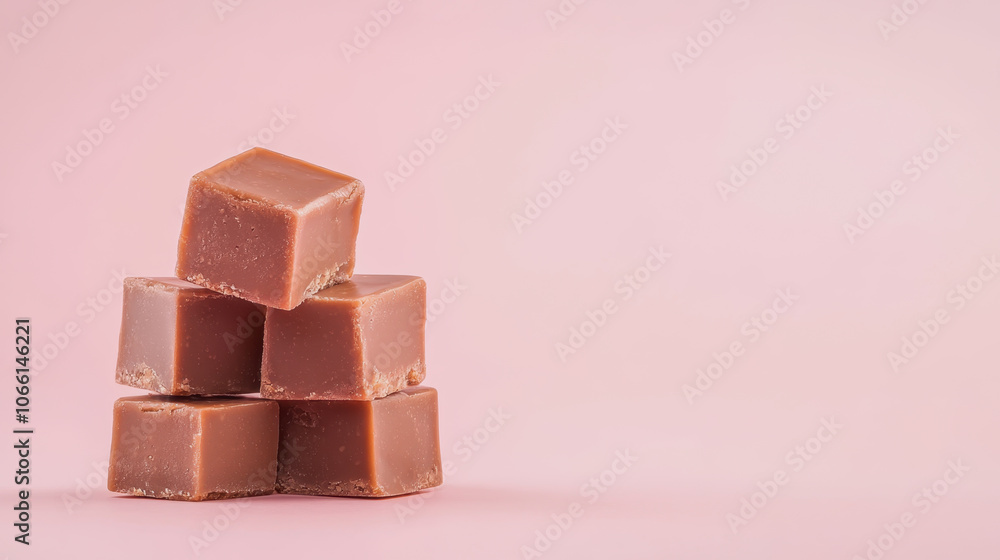 Poster soft fudge bars on smooth gradient background