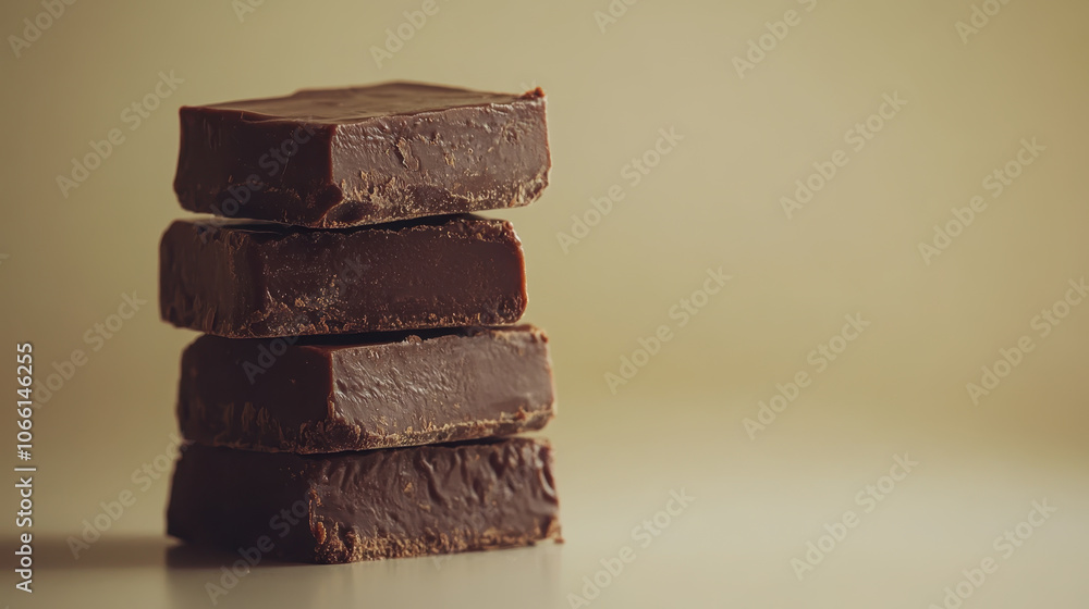 Poster smooth fudge bars on a gradient background