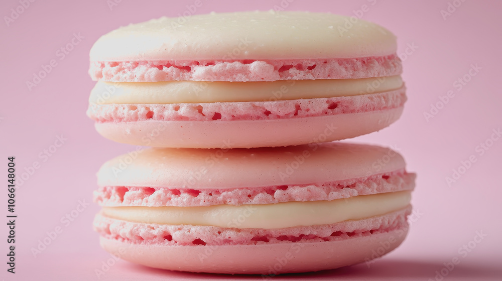 Poster elegant macarons on soft gradient background