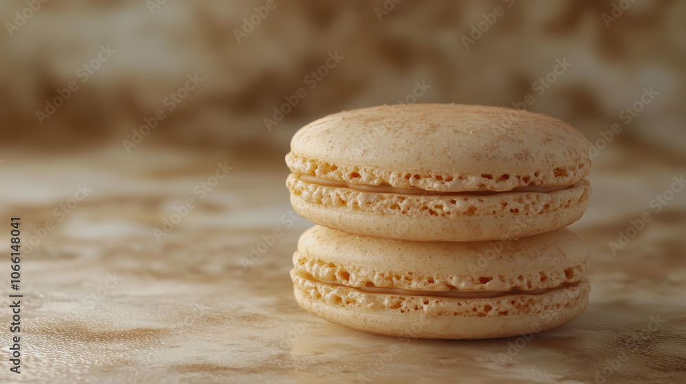 Poster elegant macarons on smooth gradient background