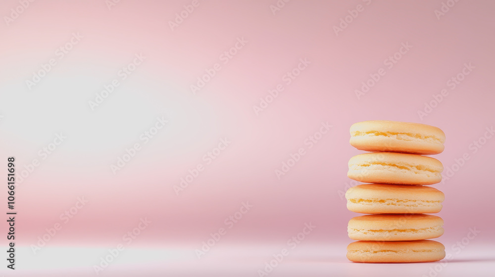Poster stack of shortbread cookies on smooth background