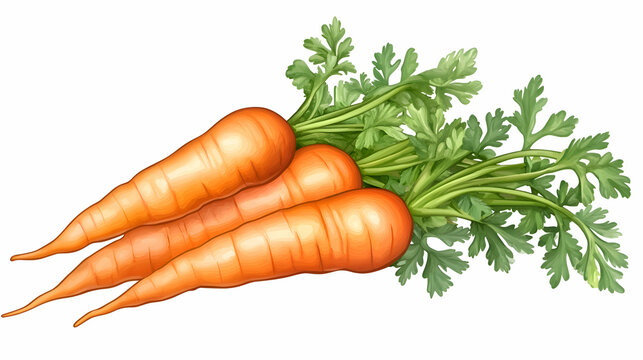 recommend clip art: Fresh Carrots with Green Tops, vegetable, vegetables, organic, healthy, food