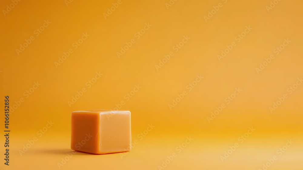 Poster soft toffee on smooth gradient background