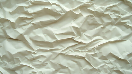 Obraz premium Crumpled White Paper Texture, crumpled paper, background, white background, abstract, design