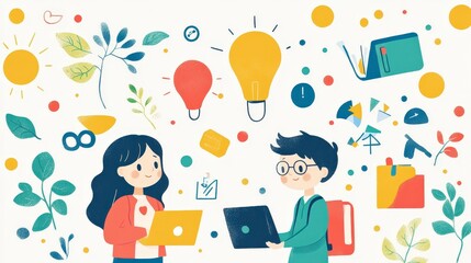 Business and Technology in Illustrated Style