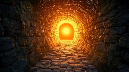 Stone Tunnel Leading to Light.