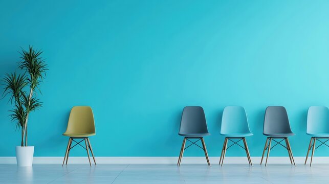 Future evolution change of human resources employee work labor recruitment to elegant office, Dynamic colors, copy space for text,