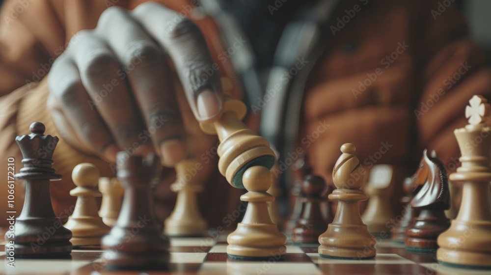 Poster a player consulting a chess book studying a particular move or tactic before making their move.
