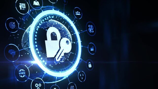 Cyber security data protection business technology privacy concept.