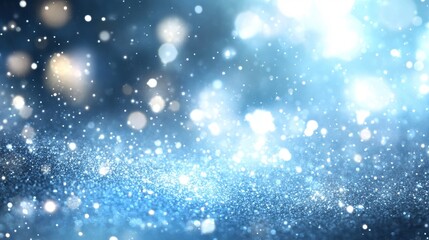 Sparkling Blue Glitter Background Festive Shimmering Texture