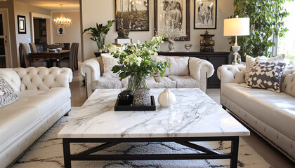 Fototapeta premium Minimalist and unique interior design in the house