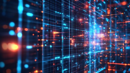 Fototapeta premium Abstract Digital Grid