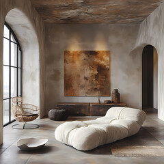 Fototapeta premium a lifestyle photo of a minimalistic living room