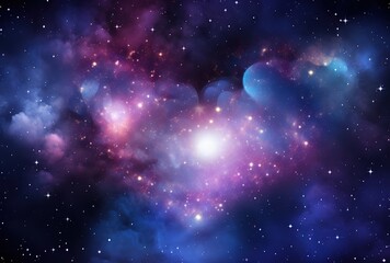 Obraz premium A Heart-Shaped Nebula with Bright Stars and Glowing Dust