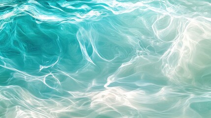 Obraz premium The tranquil waters shimmer with turquoise hues as sunlight dances across their surface, creating a magical interplay of light and reflections in a peaceful outdoor environment.