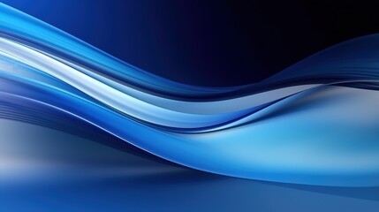 Obraz premium Abstract Blue Wave Background with Smooth Curves