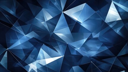 Obraz premium Abstract Geometric Pattern of Intersecting Blue Polygons