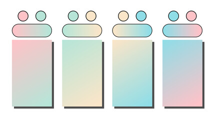 Set of vector gradient background. Cover set design with Rosewater, Spearmint, Peach, Turquoise color. Beautiful abstract gradient for covers, wallpapers, branding, business cards. Vector illustration