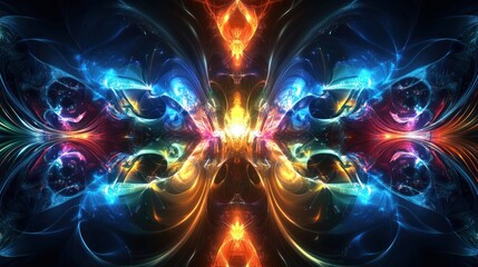 Abstract  Fractal Art: A Symphony of Colors