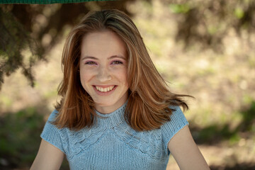 Fototapeta premium Portrait of a young beautiful girl