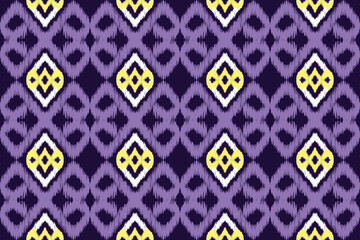 Seamless ethnic ikat pattern for fabric printing