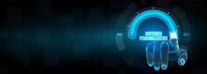 Customer service and care, patron protection, customer personalization. 3d illustration