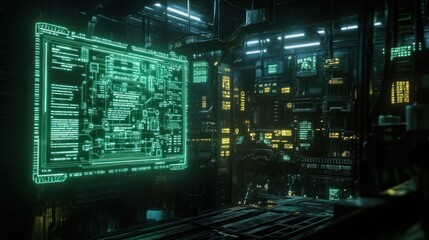 Fototapeta premium Futuristic Tech Control Room